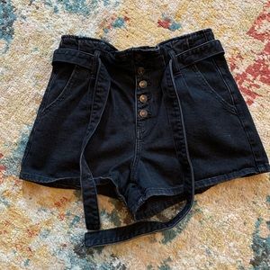 American Eagle high waist jean shorts with belt
